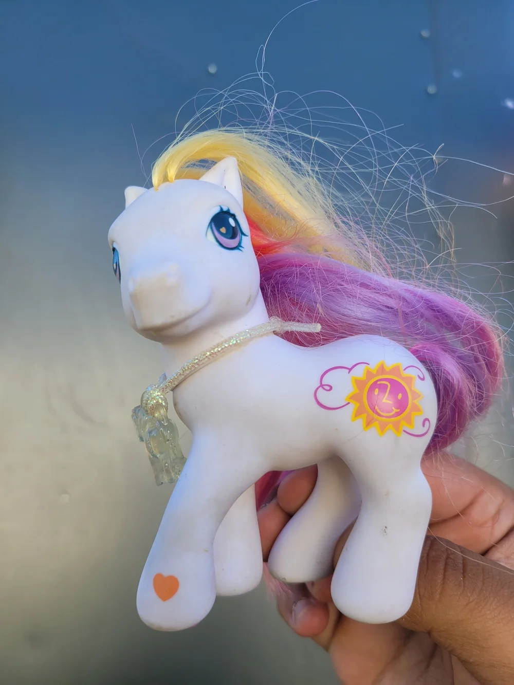 My Little Pony G3 Sunny Daze Pony Hasbro MLP 2002 Sun Cutie Mark Purple Yellow
